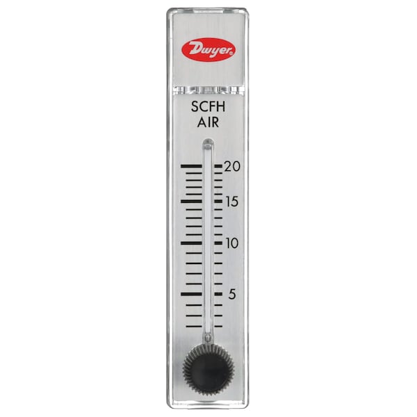 Flowmeter, range 2-20 SCFH air.